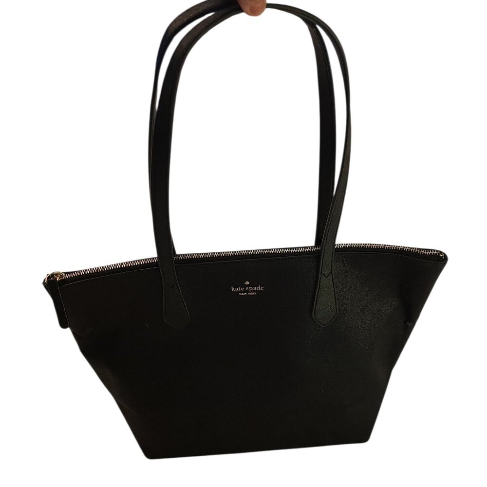 Kate Spade Glitter Fabric Black Tinsel Tote Bag